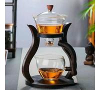 LIUXIN Service à thé Kung Fu en Verre entièrement Automatique, théière à Aspiration magnétique paresseuse, théière résistante à la Chaleur
