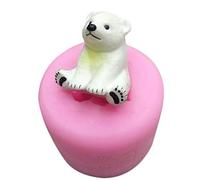 liuxingran 1 moule en silicone pour décoration de gâteaux - Motif ours polaire 3D - Pour aromathérapie - Gypse - Pour décoration de gâteaux