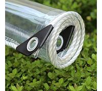 LIUXR Bâche Industrielle Bâche Transparente avec œillets, Bâche Transparente en Plastique Imperméable épaissie, Couverture De Feuille De Toit De Terrasse De Pergola en PVC Durable_2x5m/6.6x16.4ft