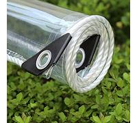 LIUXR Bâche Industrielle Bâche Transparente avec œillets, Bâche Transparente en Plastique Imperméable épaissie, Couverture De Feuille De Toit De Terrasse De Pergola en PVC Durable,1.8x5m/5.9x16.4ft