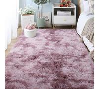 LIUYANYAN Moquette Chambre 190 x 240 cm Poil Long Doux Tapis Moelleux Salon Moelleux et Moderne pour Chambre et Salon Cuisine, Rose Pourpre