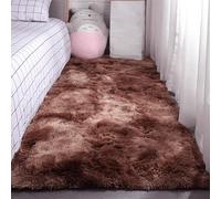 LIUYANYAN Tapis Salon 120 x 250 cm Poil Long Doux Moquette Chambre Descente Anti Slip pour Chambre, Bureau, Couloir, Bebe,Chauffage Sol, Marron