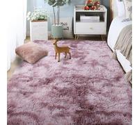 LIUYANYAN Tapis Salon 140 x 180 cm Poil Long Doux Tapis Salon Shaggy Poil Long Ne Perd Pas Ses Poils Chambre Bébé Pépinière Dortoir, Rose Pourpre