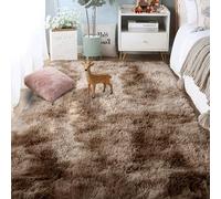 LIUYANYAN Tapis Salon 240 x 260 cm Poil Long Doux Tapis Salon Shaggy Poil Long Ne Perd Pas Ses Poils Chambre Bébé Pépinière Dortoir, Marron