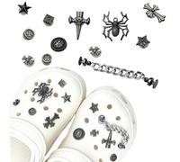 LIUYIDM 12 Pièces Décorations de Chaussures de Bricolage, Araignée Bijoux de Chaussures, Métal Breloques de Chaussures, Charmes De Chaussure Chaînes, Décorations De Fête Cadeaux D'Anniversaire