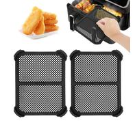 LIUYIDM 2 Pack Grille Anti Projection pour Air Fryer Ninja AF400EU & AF45EU, Silicone Protections Anti-éclaboussures Accessoires pour Ninja Foodi 7.6L,Contre Les Projections de Graisse