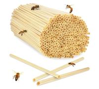 LIUYIDM 300 Pièces Hotel a Insectes Kit Maison d'abeille 20 cm Longueur,Paille de Blé Naturelles pour Hôtel à Abeilles,Aide à la Nidification,pour Abeilles Papillons et Autre Insecte