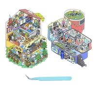 LIUYIDM 8 Pièces Cozy Stickers Scene Stickers 3D Autocollant 3D （A)