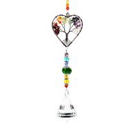 LIUYIDM Attrape Soleil Cristal 36 cm Suspendu Arbre de Vie Exquis Suncatcher Crystal Guérison Sun Catchers Attrape-soleils en Cristal, Adapté aux Fenêtres, Décoration de La Maison(Coloré)