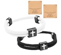 LIUYIDM Bande de Marin Surfeur Réglable 2 Pièces Bracelet Paracorde Tissé à la Main Bracelet Homme Personnalisé Mode Chaine Homme, pour Bracelets pour Hommes, Cadeaux d'Anniversaire