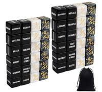 LIUYIDM Counter Dés 48 Pièces Ensemble de Noix en Acrylique avec Sac de Velours Compétence Mots-Clés Compteurs pour MTG TCG Accessoires pour Jeux de Cartes de Fête Jeux