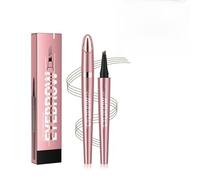 LIUYIDM Magique Crayon Sourcil Imperméable avec 4 Pointes de Fourchette Crayons et Maquillage pour Sourcils Microblading Sourcil, Adaptée au Maquillage Naturel et Délicat (Marron foncé)