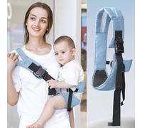 LIUYIDM Sling Bébé Multifonction Porte Bébé Hanches côté Réglable Baby Carrier Echarpes de Portage, Portable Adapté aux Nourrissons et aux Jeunes Enfants de 6 à 48 Mois Charge de 20 kg (Bleu)