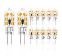 Liuyife 12 Pack Ampoules LED G4 à Deux Broches, 2W, 12V AC/DC, Blanc Chaud 3000K, 2W Remplace Une Lampe Halogène De 20W, 200LM, Sans Gradation, Convient à Une Variété De Lampes à Culot G4