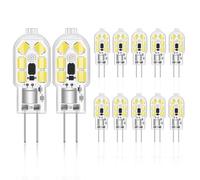 Liuyife 12 Pack Ampoules LED G4 à Deux Broches, 2W, 12V AC/DC, Blanc Froid 6000K, 2W Remplace Une Lampe Halogène De 20W, 200LM, Sans Gradation, Convient à Une Variété De Lampes à Culot G4