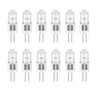 Liuyife 12 Pièces Ampoule Halogène G4 10W 12V Dimmable, Blanc Chaud 2700K 150LM, Lampe à Capsule Transparente G4 pour Hotte, Cuisine, Lustre