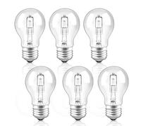 Liuyife E27 42W Ampoule Dimmable, Globe A55 E27 Culot Edison à vis, Blanc Chaud 2700K 650LM, AC 220-240V, Ampoule Transparente pour Plafonnier, Applique, Lampe de Table, Lot de 6