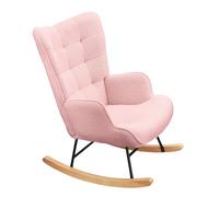 Liuyoyo Chaise à bascule, chaise d'appoint à bascule avec dossier haut, fauteuil confortable avec siège rembourré, chaise latérale douce pour chambre à coucher, bureau, chaise de lecture, chaises