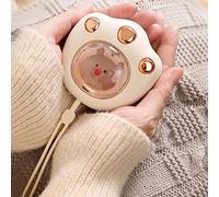 Liuyoyo Chauffe-mains rechargeable électrique patte de chat mignon chauffe-mains 2400mAh portable chauffe-mains USB chauffage d'hiver pour hommes et femmes, blanc