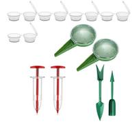 Liuyoyo Ensemble D'outils de Planteur de Graines Seringue d'herbe de Fleur Distributeur de Semis de Jardin Mini Pot de Planteur Portatif Outil de Plantation de Graines de Plantes Outil de Semis(C)