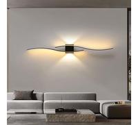 LIUYU Luminaire Mural Intérieur LED Moderne Noir, Applique Murale 35W - 2900LM, Longue 100cm (39.4in), 3000K Blanc Chaud - Éclairage pour Salon, Chambre, Escalier