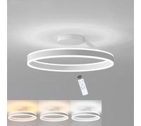 LIUYU Lustre LED Plafonnier Moderne Rond 60cm 68W Blanc - Luminaire Dimmable avec Télécommande, Matériau Aluminium Acrylique, Éclairage Intérieur Idéal pour Salon, Chambre, Bureau, Cuisine