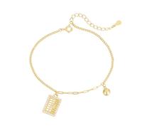 LIUYUYOUGO Bracelet Argent Bracelet En Argent Sterling 925 Plaqué Or Pour Femme Style Ethnique Vintage Perles De Boulier Breloques Avec Zircones Cubiques Bijoux Orientaux Porte-Bonheur Et Riches Ca