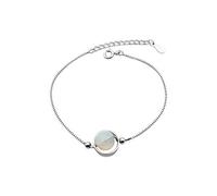 LIUYUYOUGO Bracelet Argent Bracelets En Argent Sterling 925 Pour Femmes Pierres Naturelles Opale Cristal Délicate Pierre De Lune Perles Rondes Breloques Bracelets De Poignet Bijoux De Pierres Préc