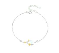 LIUYUYOUGO Bracelet Argent Femme Bracelet En Argent Sterling 925 Pour Femme Style Oriental Ethnique Douze Dieux Floraux Ovale Incrusté De Calcédoine Blanche Manchette Réglable Bijoux Mys