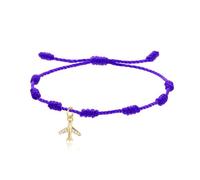 LIUYUYOUGO Bracelet Corde Bracelet 7 Nœuds Pour Femmes Et Hommes Plaqué Or/Argent Breloque Avion Bracelets De Couple Avec Zircone Cubique Bracelet Tressé Fait Main Protection Bijoux Porte Bonheur