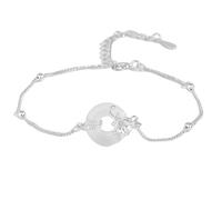 LIUYUYOUGO Bracelet En Argent Sterling Bracelet De Naissance En Argent Sterling Pour Femme Avec Fleur En Calcédoine Blanche Style Chinois Douze Dieux Floraux Réglable Vintage Ethnique Cadeau De F