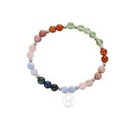 LIUYUYOUGO Bracelet Femme Bracelet En Cristal Pour Signe Du Zodiaque Pour Femmes Et Hommes Pierres Naturelles 7 Chakras Perles 12 Constellations Breloque Horoscope Astrologie Bijoux D'Anniversaire C
