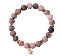 LIUYUYOUGO Bracelet Femme Bracelets Du Zodiaque Pour Femmes Et Hommes Breloques 12 Constellations Zèbre Rose Pierres Naturelles Cristaux Perles Élastiques Horoscope Bijoux Inspirants Cadeaux Capri