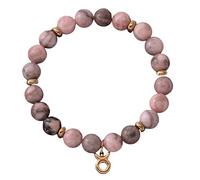 LIUYUYOUGO Bracelet Femme Bracelets Du Zodiaque Pour Femmes Et Hommes Breloques 12 Constellations Zèbre Rose Pierres Naturelles Cristaux Perles Élastiques Horoscope Bijoux Inspirants Cadeaux Taure