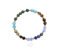 LIUYUYOUGO Bracelet Pierre Bracelet En Cristal Pour Signe Du Zodiaque Pour Femmes Et Hommes Pierres Naturelles 7 Chakras Perles 12 Constellations Breloque Horoscope Astrologie Bijoux D'Anniversaire
