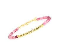 LIUYUYOUGO Bracelet Pierre Bracelet En Perles De Pierre Naturelle À Facettes Style Bohème Empilable Avec Chaîne Plaquée Or 18 Carats Tendance Amitié Yoga Pierres Précieuses Bijoux Cadeaux Cris