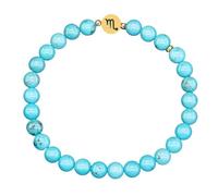 LIUYUYOUGO Bracelet Pierre Naturelle Bracelet En Pierres Précieuses Du Zodiaque Pour Femme 6 Mm Perles Turquoise En Pierre Naturelle Breloque 12 Constellations Signe Astrologique Horoscope Chakra C
