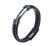 LIUYUYOUGO Bracelet Pierre Naturelle Bracelets En Cuir Pour Hommes De 23 Cm Extra Larges Rectangulaires Tendance En Pierres Naturelles Protection Cristaux Énergie Pierres Précieuses Breloque Bijou