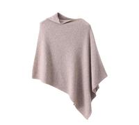 LIUYUYOUGO Chale Femme Poncho En Laine Mérinos Pour Femme Coupe Confortable Pull Tricoté Cape Châle Élégant Couleur Contrastée Pull Sans Manches Automne-Hiver Ourlet Asymétrique Manteaux Pash