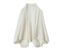 LIUYUYOUGO Châles Femme Châle En Laine Pour Femme Avec Manches Élégant Jacquard Creux Crochet Tricoté Ouvert Sur Le Devant Poncho Doux Et Chaud En Cachemire Écharpes Manteau Automne Hiver Haut