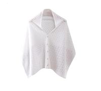 LIUYUYOUGO Châles Femme Châle Et Écharpe En Laine Pour Femme Poncho À Boutons Élégant Léger Évidé Crochet Tricoté Cape Écharpe Cardigan Manteau Écharpes Surdimensionnées En Cachemire É
