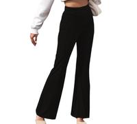 LIUYUYOUGO Pantalon Large Femme Pantalon en Velours Côtelé pour Femme Pantalon Évasé Style Vintage Style Bootcut Leggings Taille Haute Jambes Larges Pantalon Décontracté Extensible Bas Évasé
