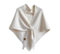 LIUYUYOUGO Poncho Femme Châle Triangle Pour Femme Élégant Et Doux En Faux Cachemire Noué Sur Le Devant Tricoté Chaud Pour L'Hiver Pour Robe De Soirée Noël Mariage