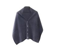 LIUYUYOUGO Poncho Femme Poncho En Laine Au Crochet Pour Femme Châle Tricoté Multi-Positions Élégant Doux Et Chaud En Cachemire Pour L'Automne Et L'Hiver Longue Étole Cadeau De Festival Gris Cla