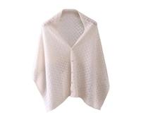 LIUYUYOUGO Poncho Femme Ponchos Multi-Positions À Boutons Pour Femmes Châle Léger En Laine Creuse Long Cardigan Tricoté Cape Surdimensionnée En Cachemire Doux Écharpe De Soirée Étole Manteau