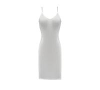 LIUYUYOUGO Robes Casual Femme Robe Gainante pour Femme Caraco Sexy Gainant Col en V sous-Vêtement Amincissant Bretelles Réglables Mini Robes Moulante Blanche Taille M