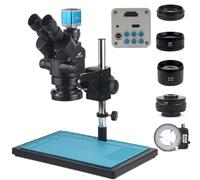 LIUZHENZHEN Microscope stéréo trinoculaire zoom 3,5-90x 2K 4K 48MP HDMI caméra vidéo pour soudage réparation téléphone montre bijoux observation (HDMI Type-C)