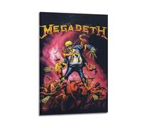 LIUZHIX Megadeth - Impression sur toile « Rust In Peace Band », décoration murale moderne pour salon, chambre à coucher, 20 x 30 cm, avec cadre