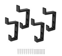 LIUZHUJ 4 Pièces Crochet Porte Manteau 1,5 mm D'épaisseur, Crochet Double Patere Salle de Bain avec Vis, Patère en Aluminium, Convient Aux Salles de Bains, Aux Chambres et Aux Panneaux Acoustiques