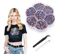 LIUZHUJ 5000 Pièces Strass Thermocollant pour Vetement, Plat Chaud Réparation Strass, SS6-SS20 Strass Ronds en Verre, 4 Tailles, Or Rose Diamants Hotfix, pour Vêtements, Étui de Téléphone, Chaussures